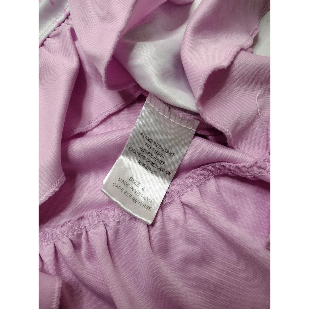 LOL Surprise Girls Pink Work It Out Graphic Ruffle Nightgown Sleep Size 8